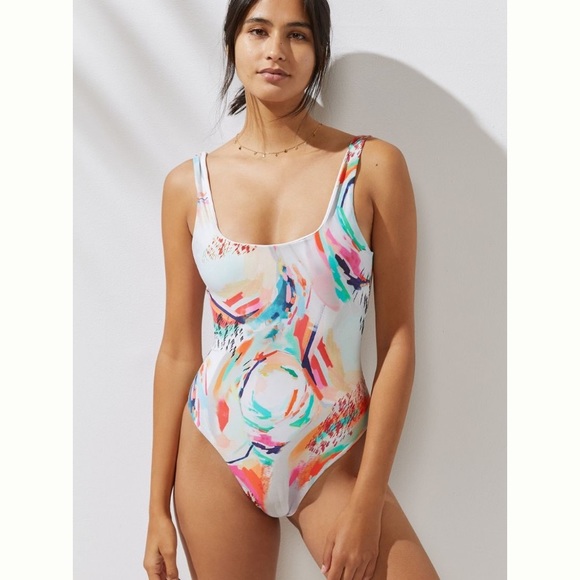Anthropologie NWOT Painterly One-Piece Swimsuit Size S. - Picture 2 of 10